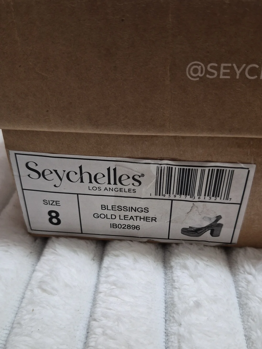 Seychelles Los Angeles Gold Leather Heeled Platform Sandals Womens Sz 8 M
